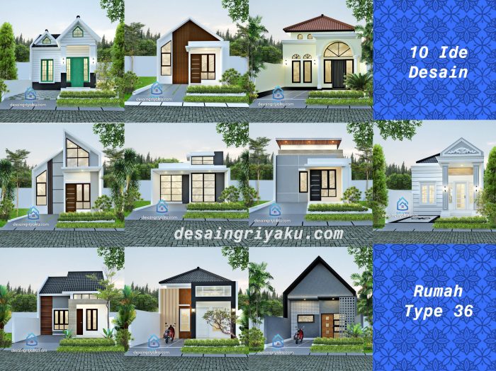 Desain rumah modern type 36