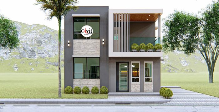 Desain rumah sederhana 2 lantai minimalis