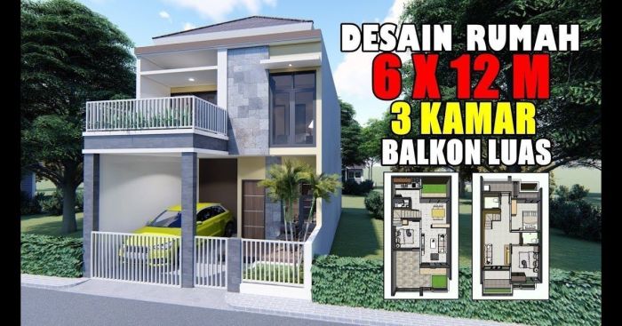 Desain rumah ukuran 6x13