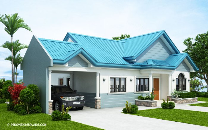 Desain rumah serba biru