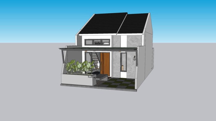 Desain rumah tingkat minimalis type 36