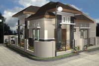 Desain rumah sudut 1 lantai