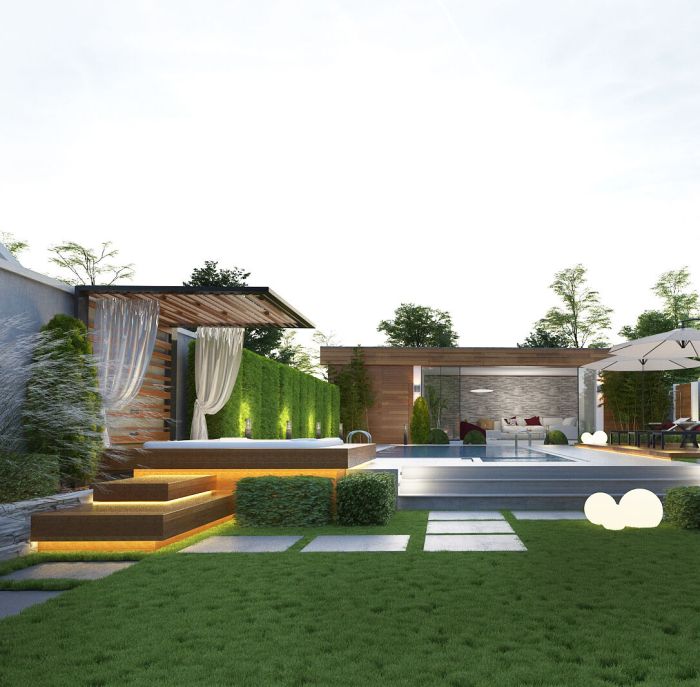 Desain rumah taman belakang