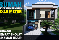 Desain rumah ukuran tanah 8x15