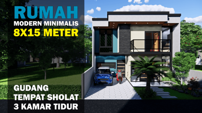 Desain rumah ukuran tanah 8x15