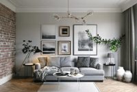 Moderne wohnzimmer in grau